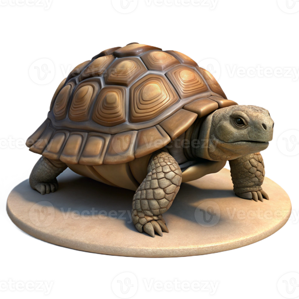 3D Render of a Tortoise png