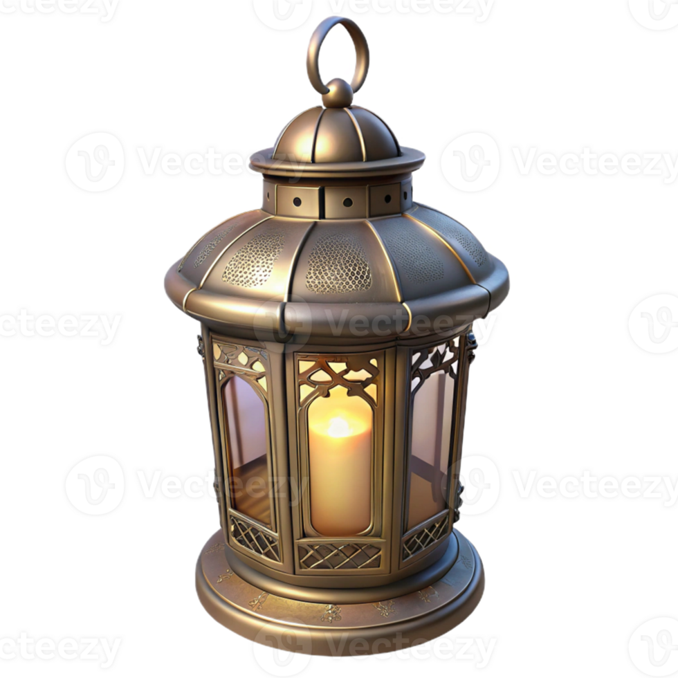 Ornate 3D Lantern Model Render png