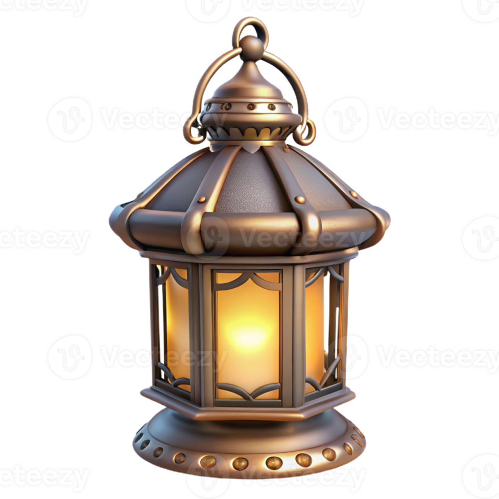 3D Render of Ornate Lantern png