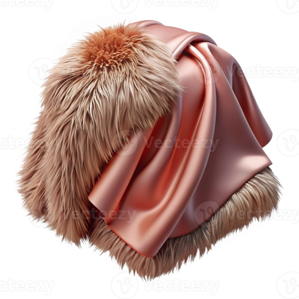 Abstract 3D Fur and Satin Sphere png