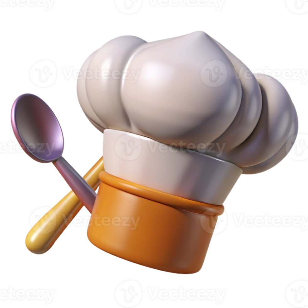 3D Chef Hat Illustration png