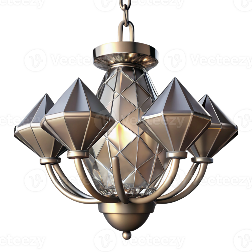 Geometric Chandelier 3D Model png