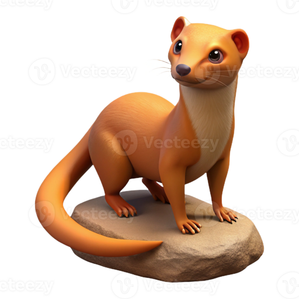 Cute 3D Animal Illustration png