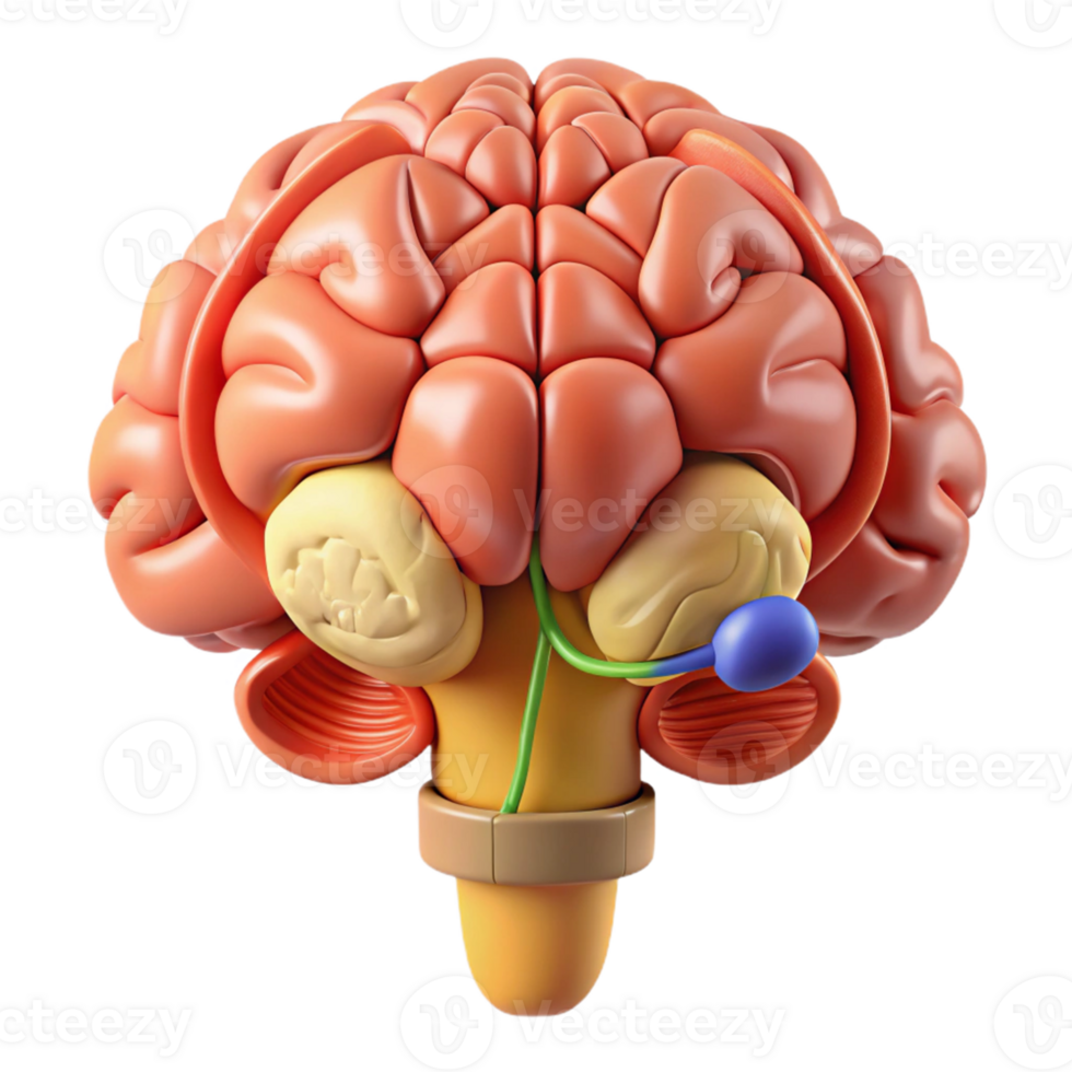 3D Brain Anatomy Illustration png