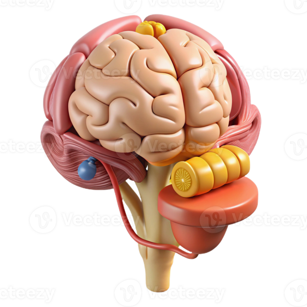 3D Illustration of the Human Brain png