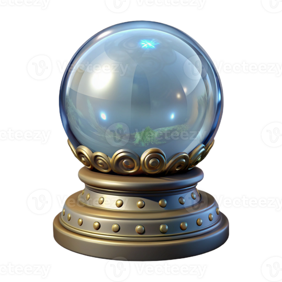 3D Render Crystal Ball Fantasy Illustration png