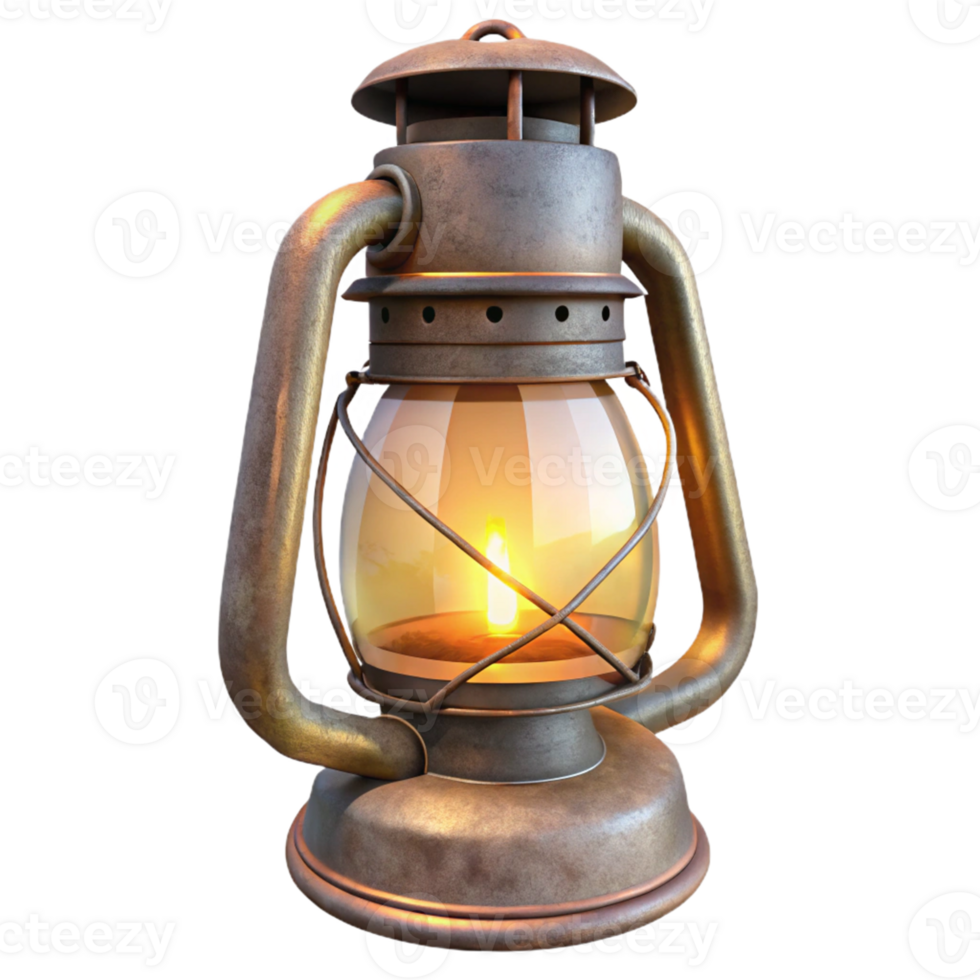 Vintage Oil Lantern 3D Model png