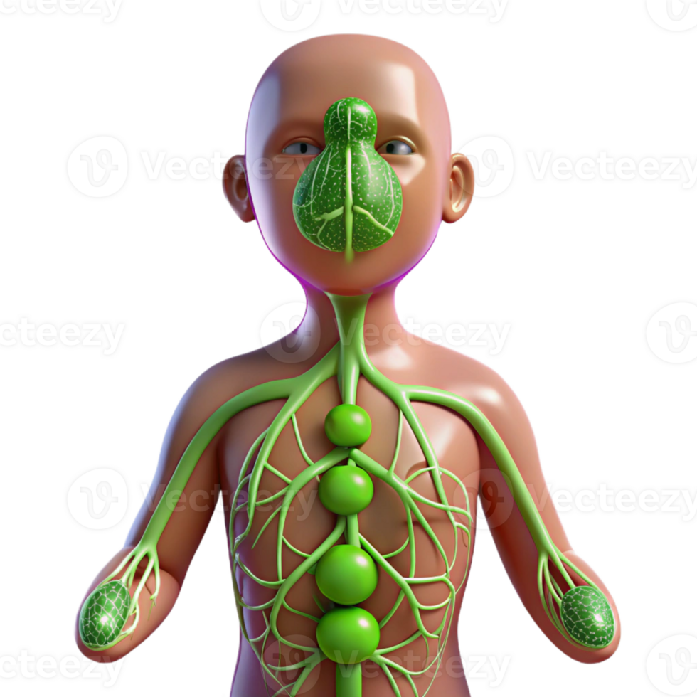 3D Illustration Lymphatic System Child png