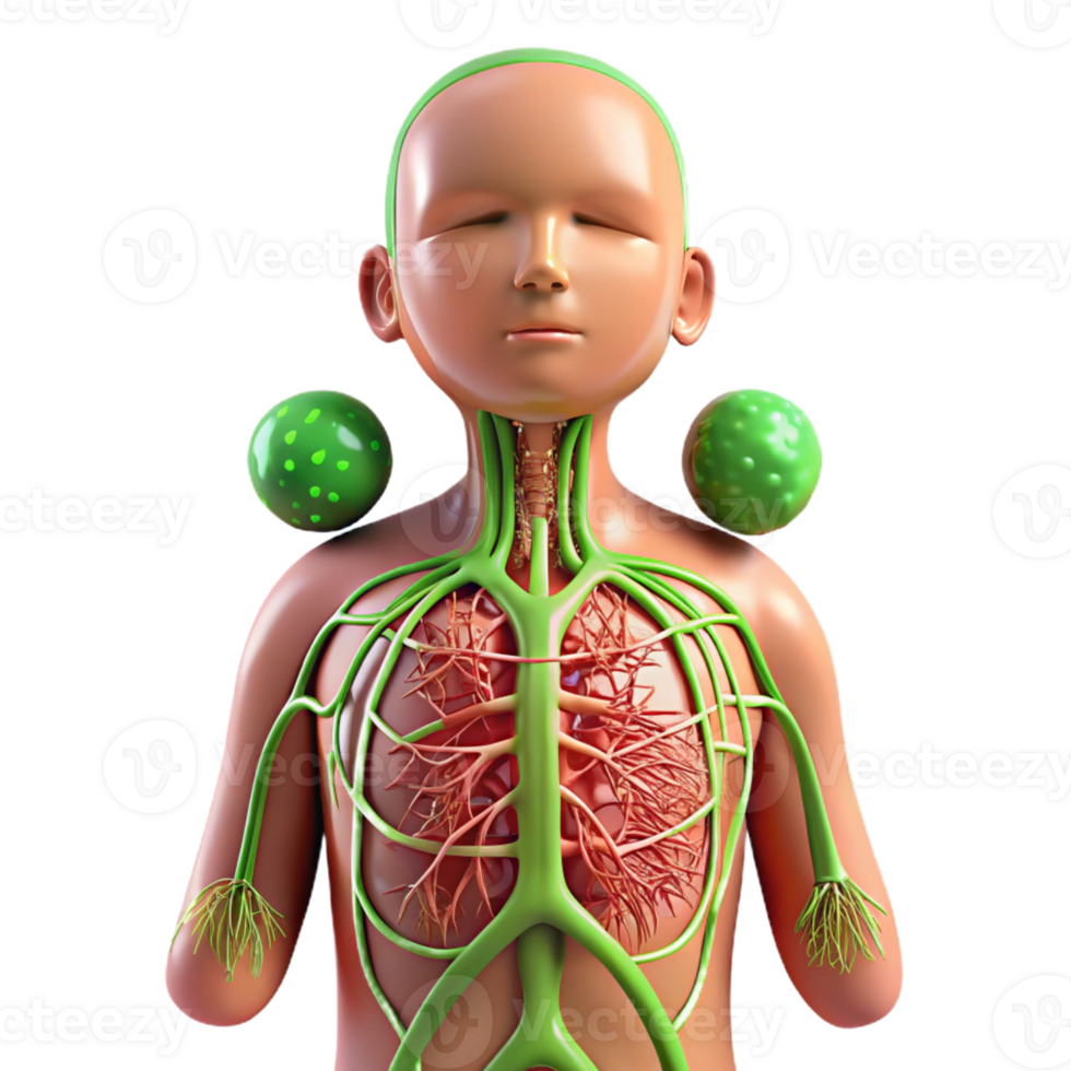 3D Medical Illustration Lymphatic System png