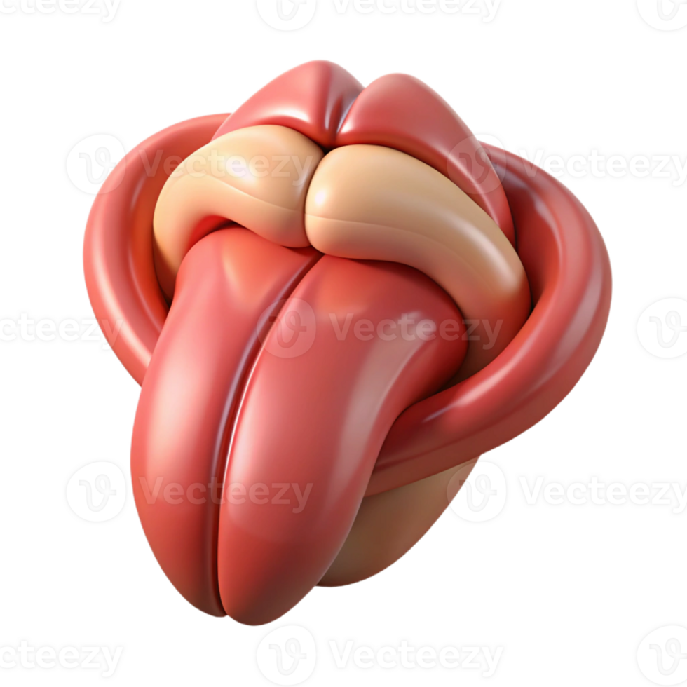 Abstract 3D Tongue Knot Illustration png