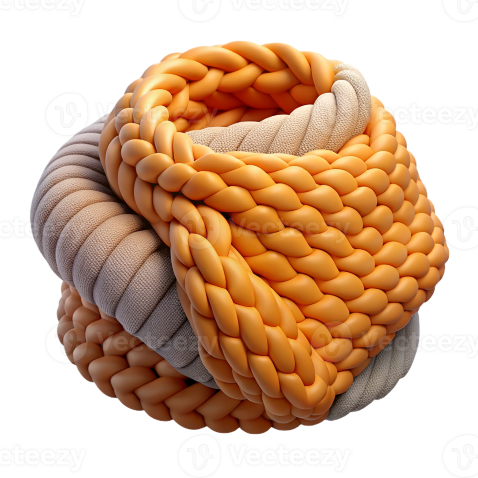 3D Render Braided Knot Abstract Background png