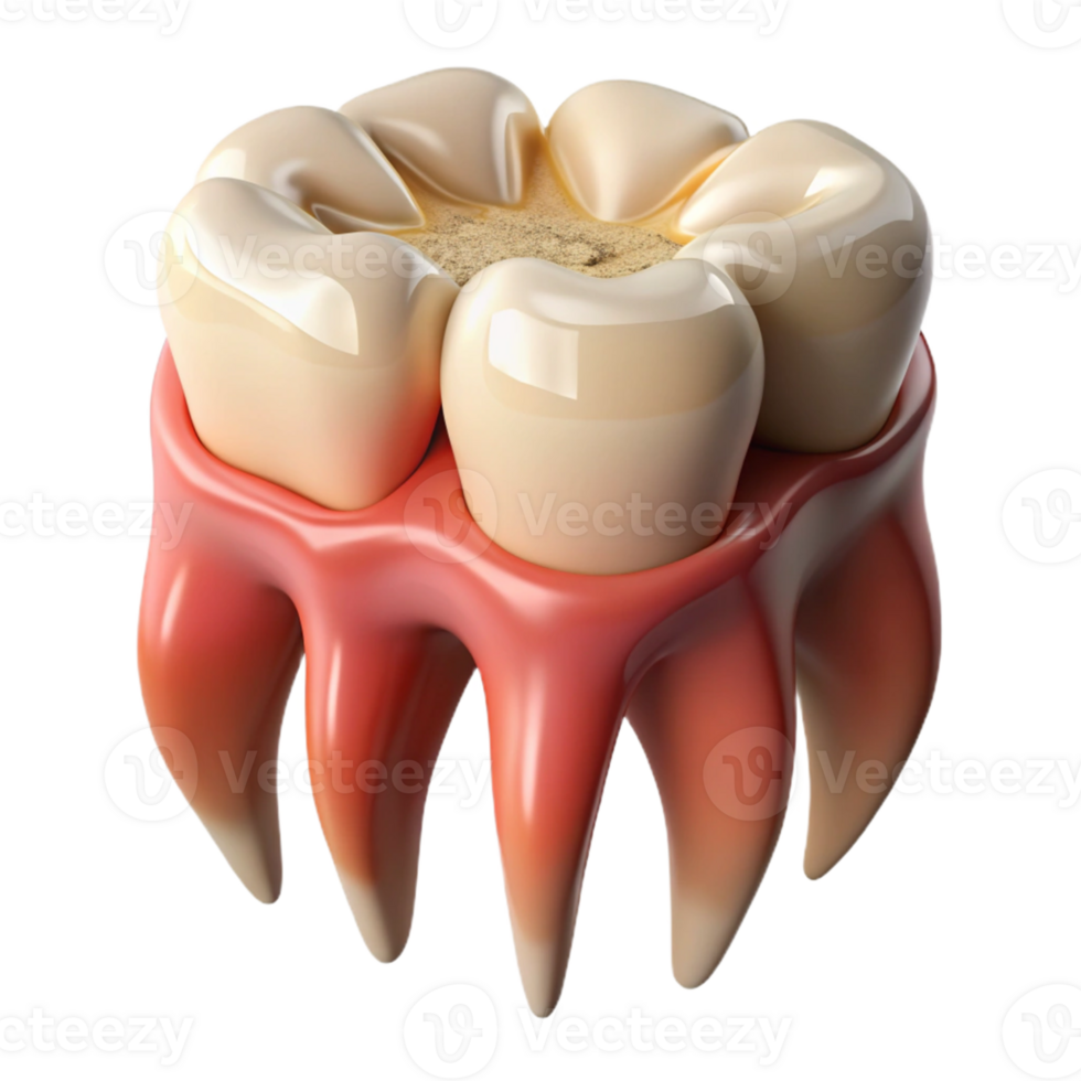 Dental Hygiene 3D Illustration of Plaque png