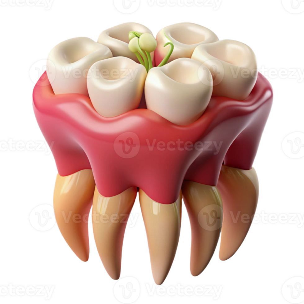 Gums Teeth A 3D Illustration png