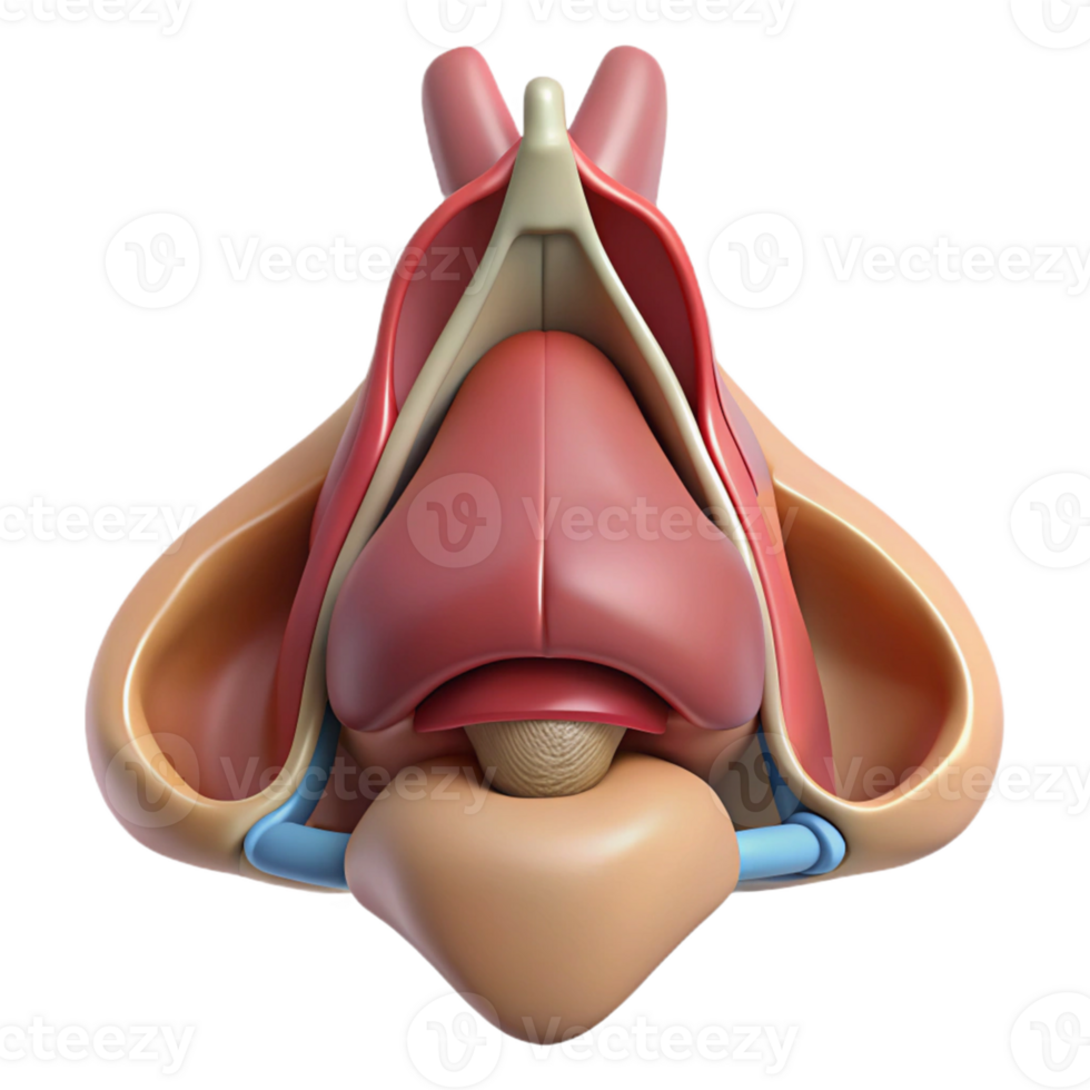 3D Illustration of the Human Throat Anatomy png