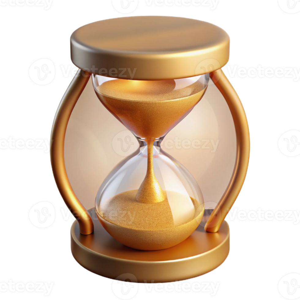 Gold Hourglass Time Measurement png