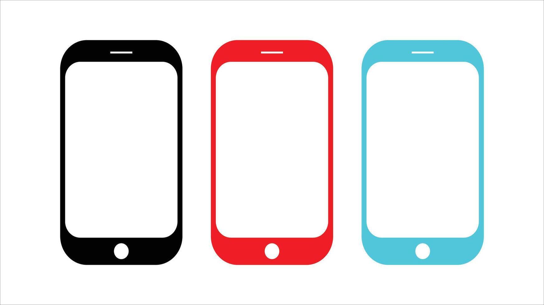Modern mobile smartphone device isolated on white background, minimalist design. vector