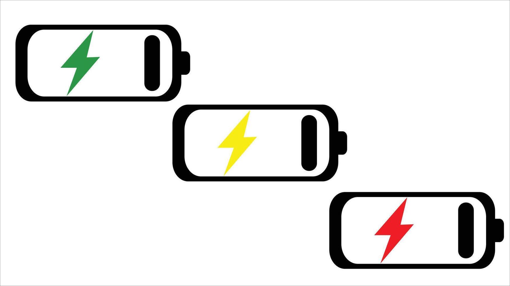 Battery icon showing load levels, minimalist design on a white background vector