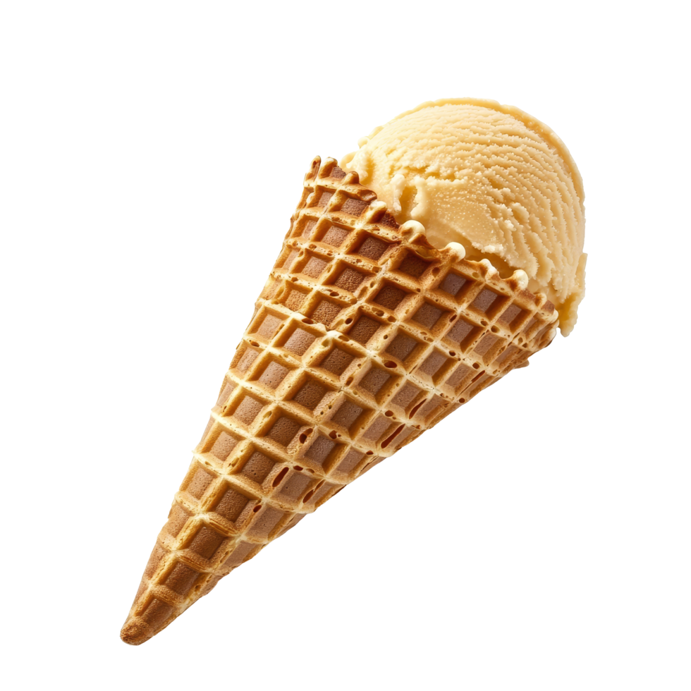 Different angle of an empty waffle ice cream cone isolated on a transparent background, different angle of empty waffle ice cream cone isolated on transparent background png