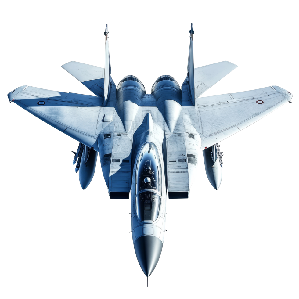 A military jet fighter soaring through the blue skies during an afternoon training exercise, Military Jet Fighter on transparent background png