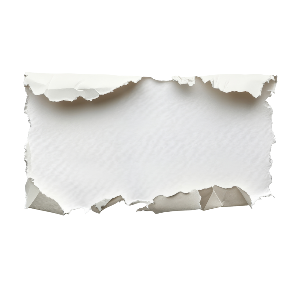Torn note paper on a transparent background showcasing a unique texture and blank space for writing or drawing ideas, Torn note paper on transparent backgroundfile png