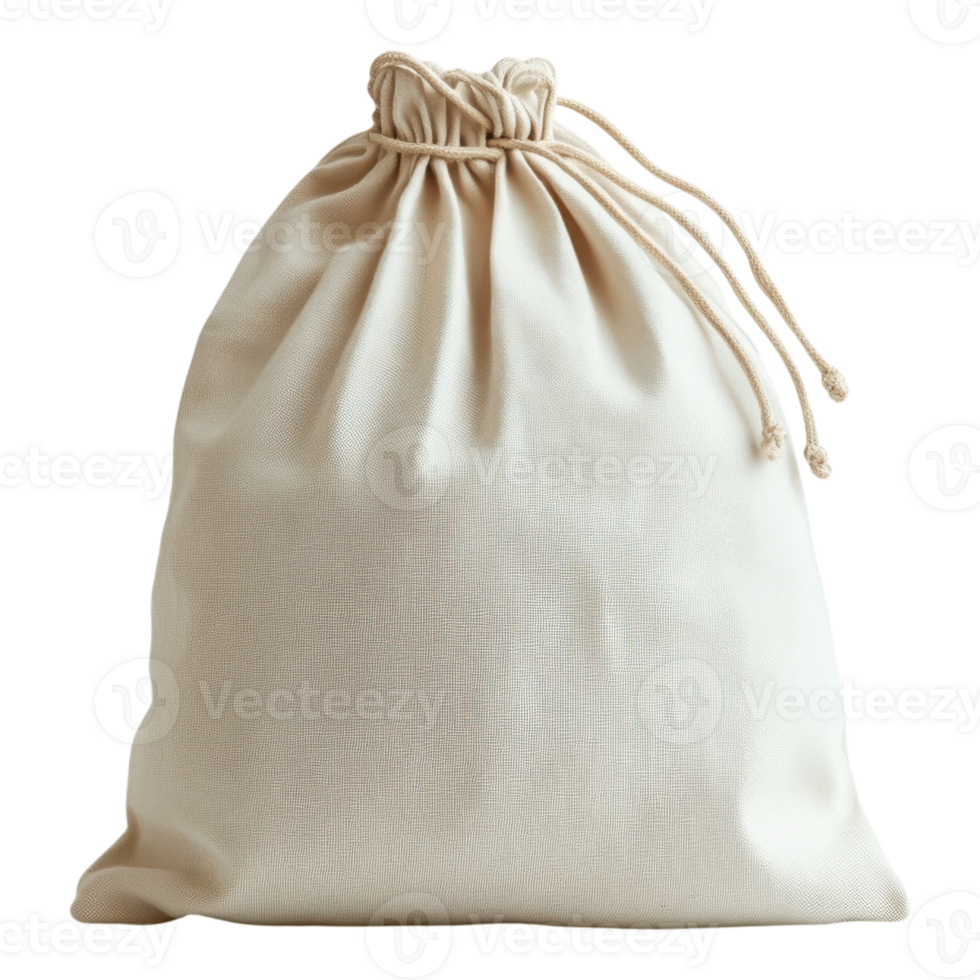Eco-Friendly Textile Bag Mockup on transparent background. png