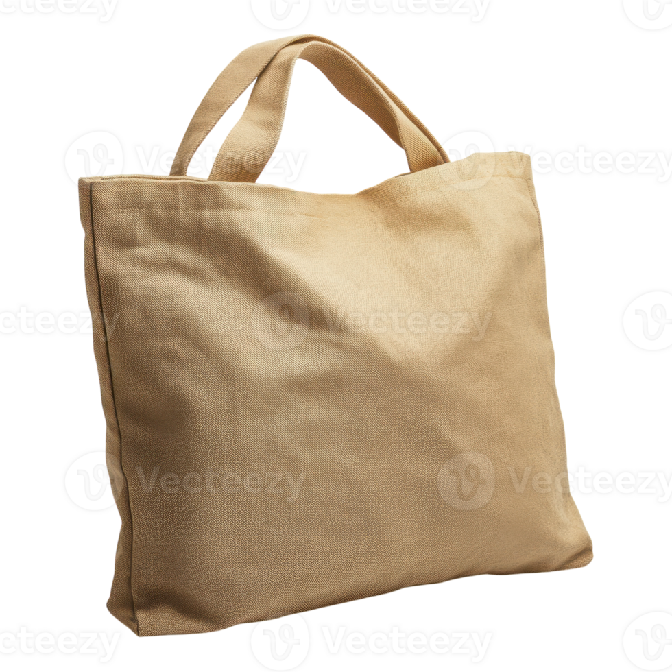 Textile Bag Mockup on White on transparent background. png
