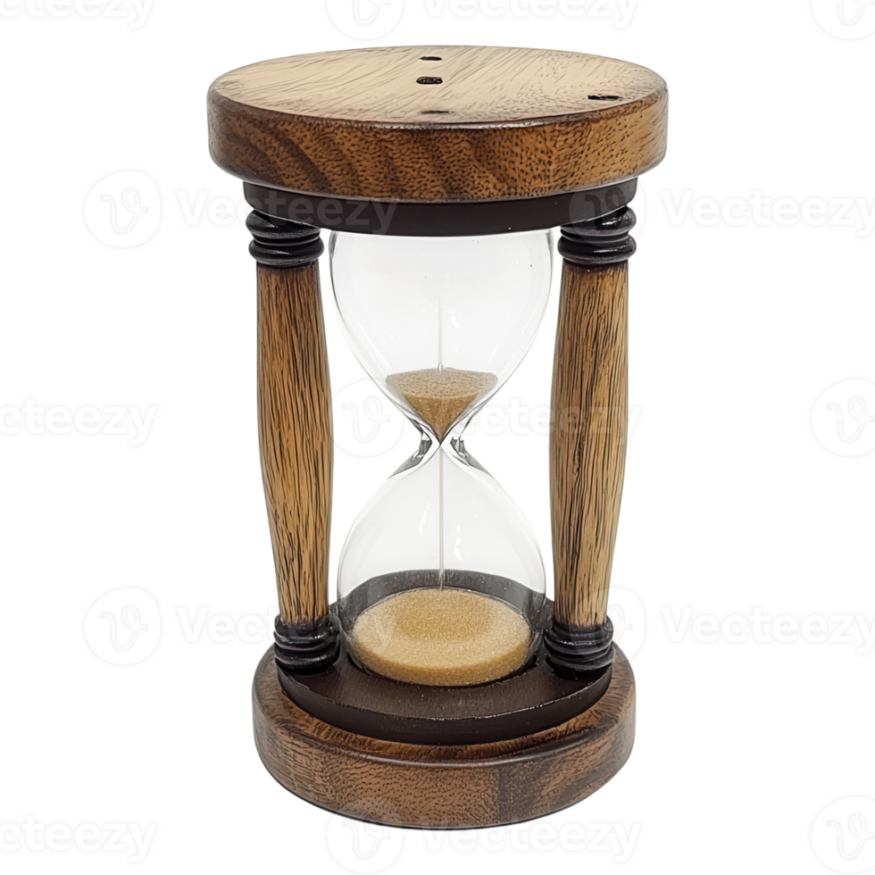 Hourglass on White Background on transparent background. png