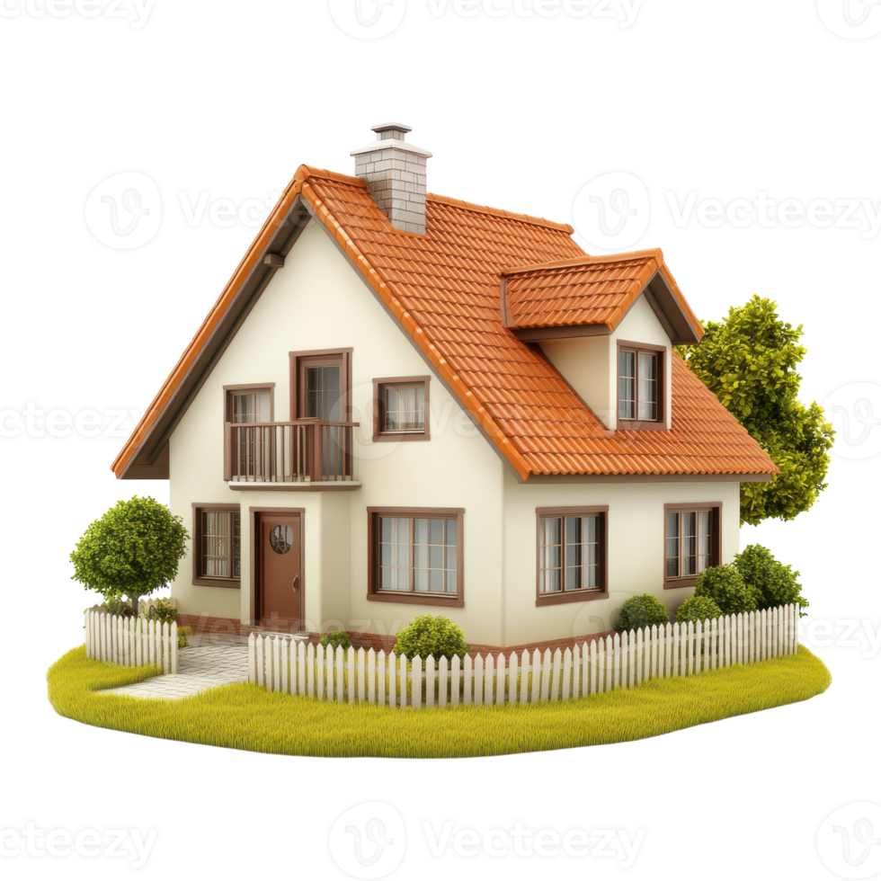 Beautiful House for Sale on transparent background. png