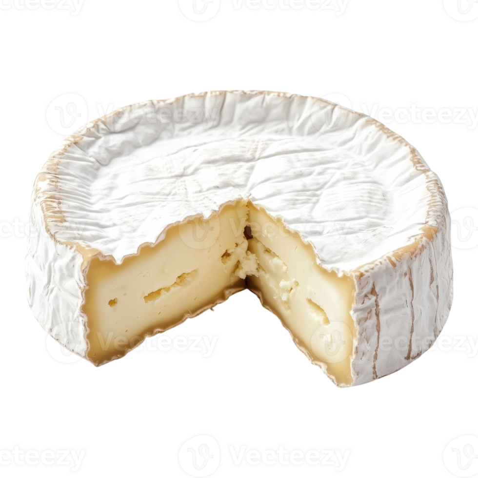 Isolated Wheel of Cheese on White on transparent background. png