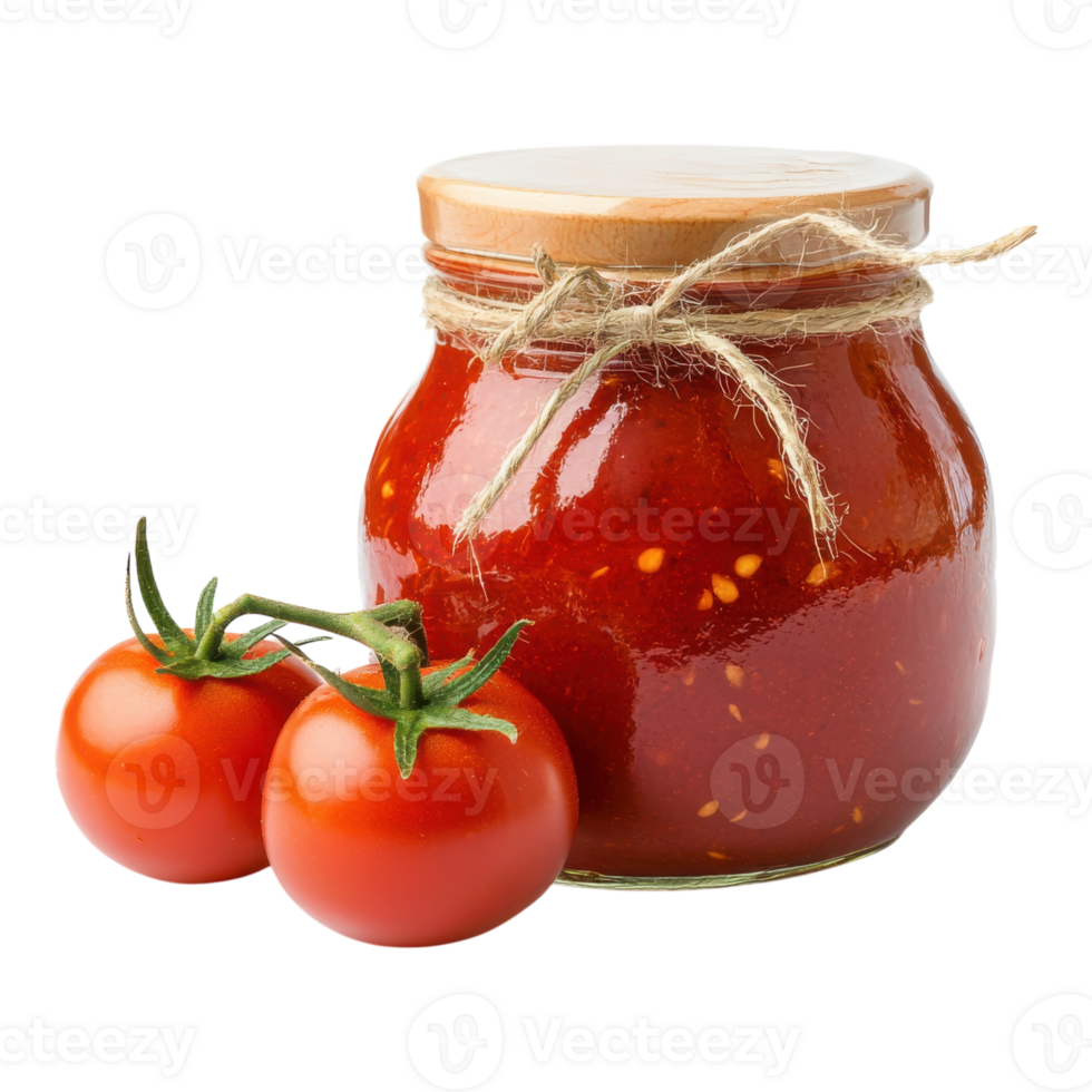 Jar of Tomato Sauce, Isolated White Background on transparent background. png