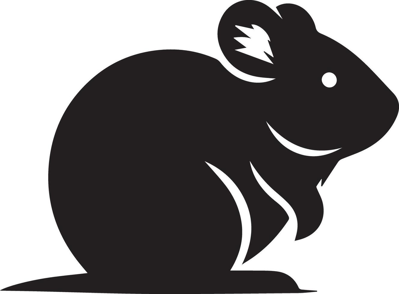 A silhouette of a mouse vector