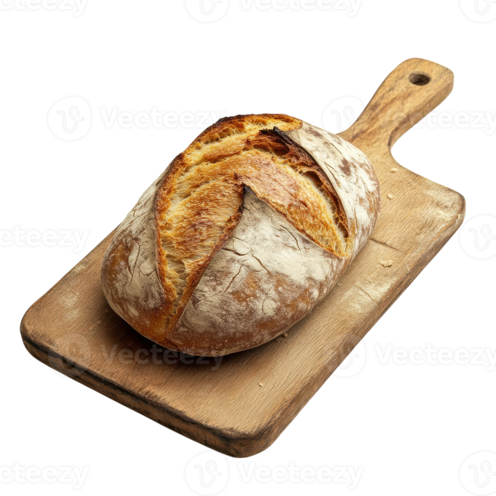 Artisan Sourdough Bread Rustic Bakery Delight on transparent background. png