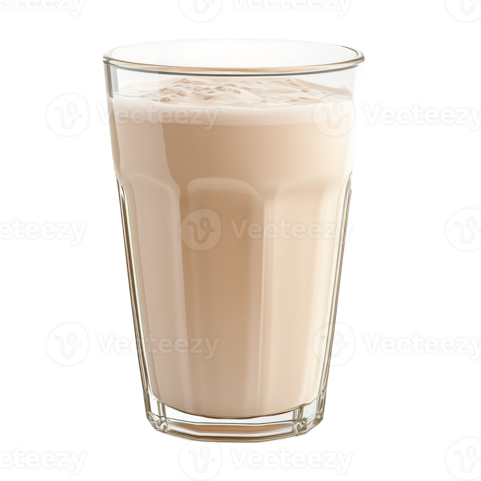 Creamy Milkshake in Glass on transparent background. png