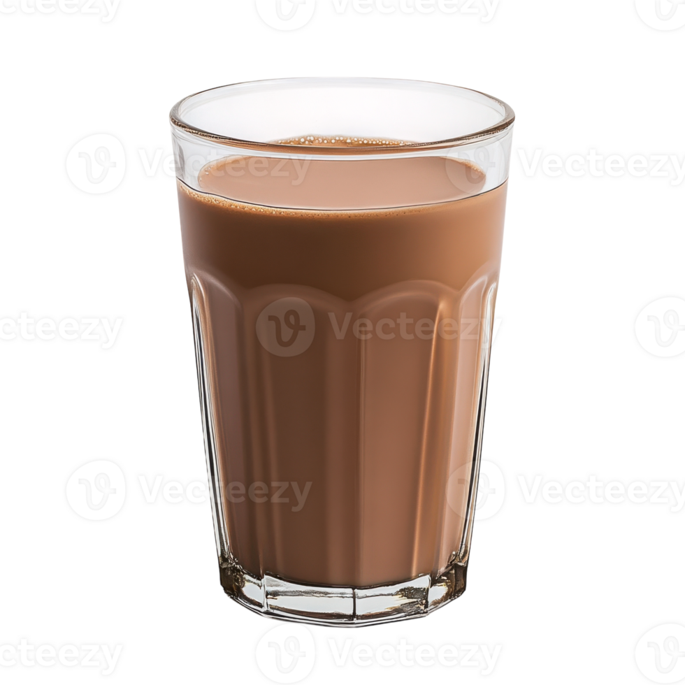 Delicious Chocolate Milk Drink on transparent background. png