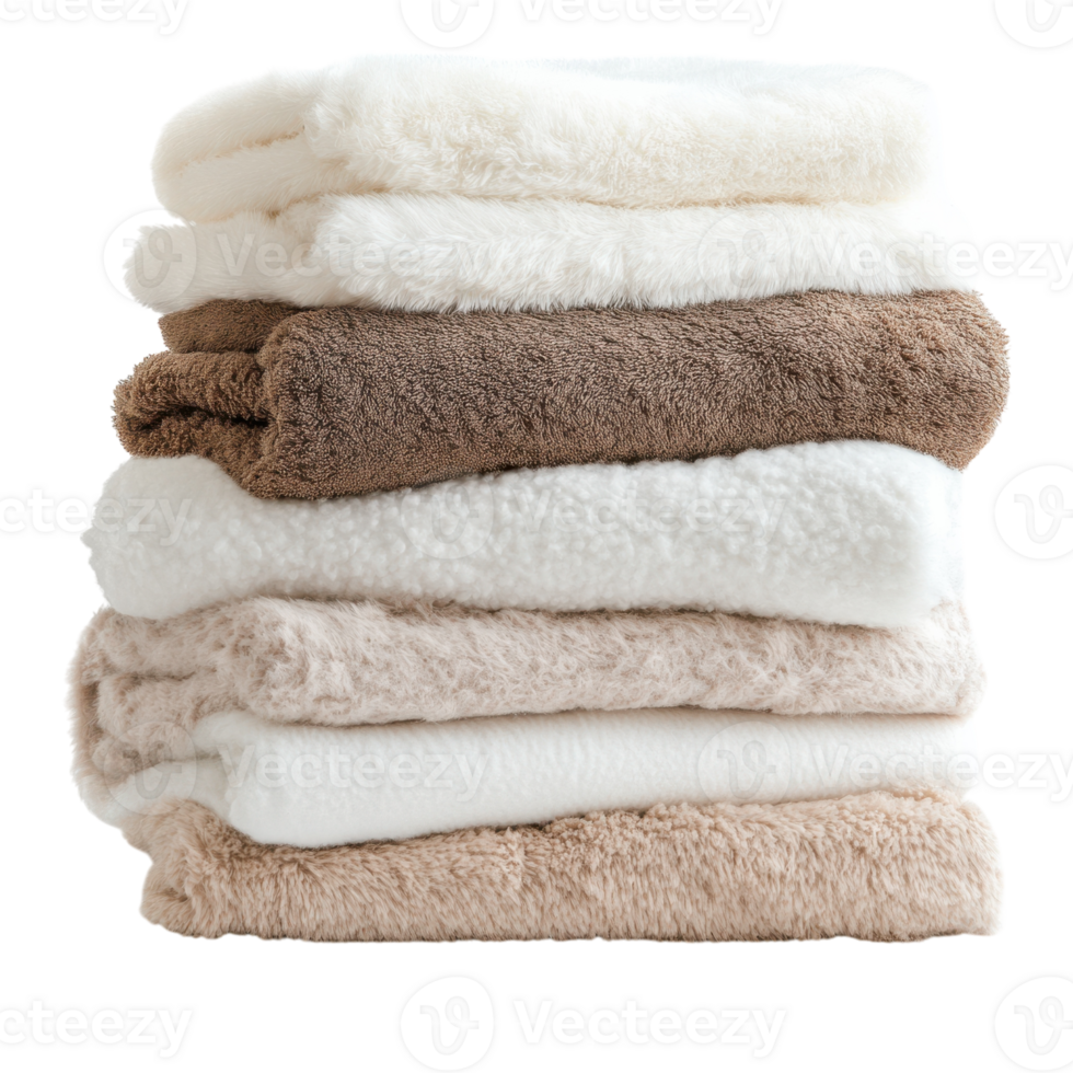 Cozy Warm Blankets for Winter Nights on transparent background. png