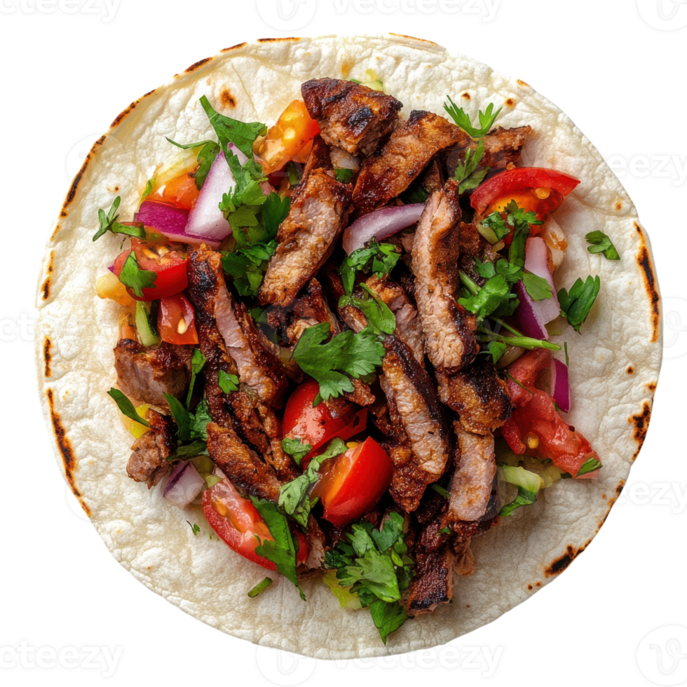 Delicious Taco Isolated on White on transparent background. png