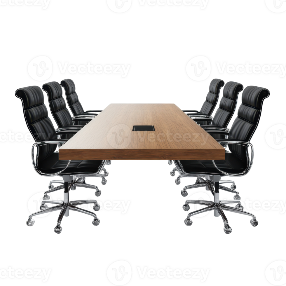 Office Conference Room Setup on transparent background. png