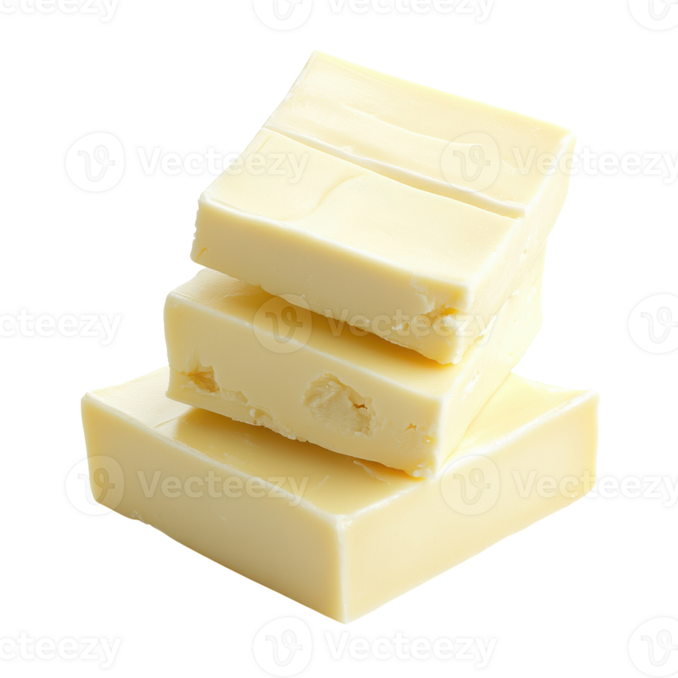 Paneer Cheese Block on White Background on transparent background. png
