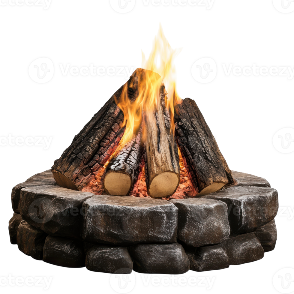 Bonfire Pit Image on transparent background. png