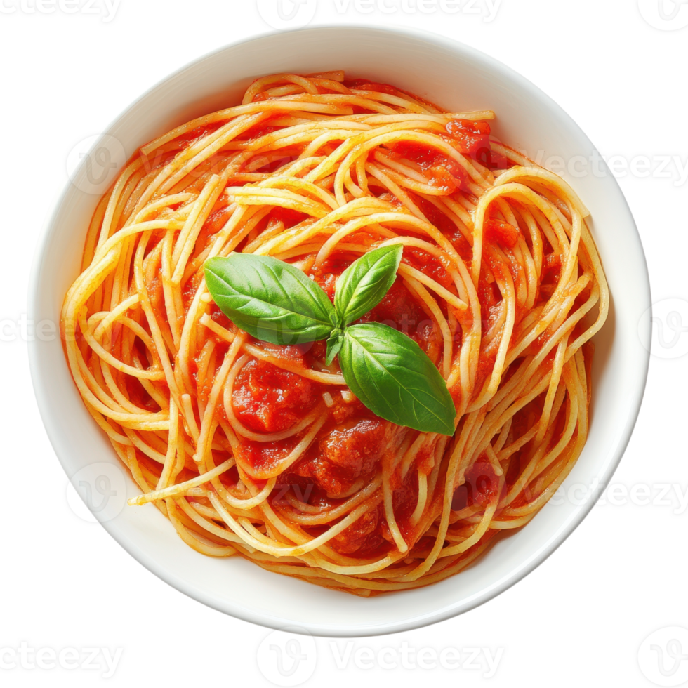 Delicious Spaghetti with Tomato Sauce on transparent background. png
