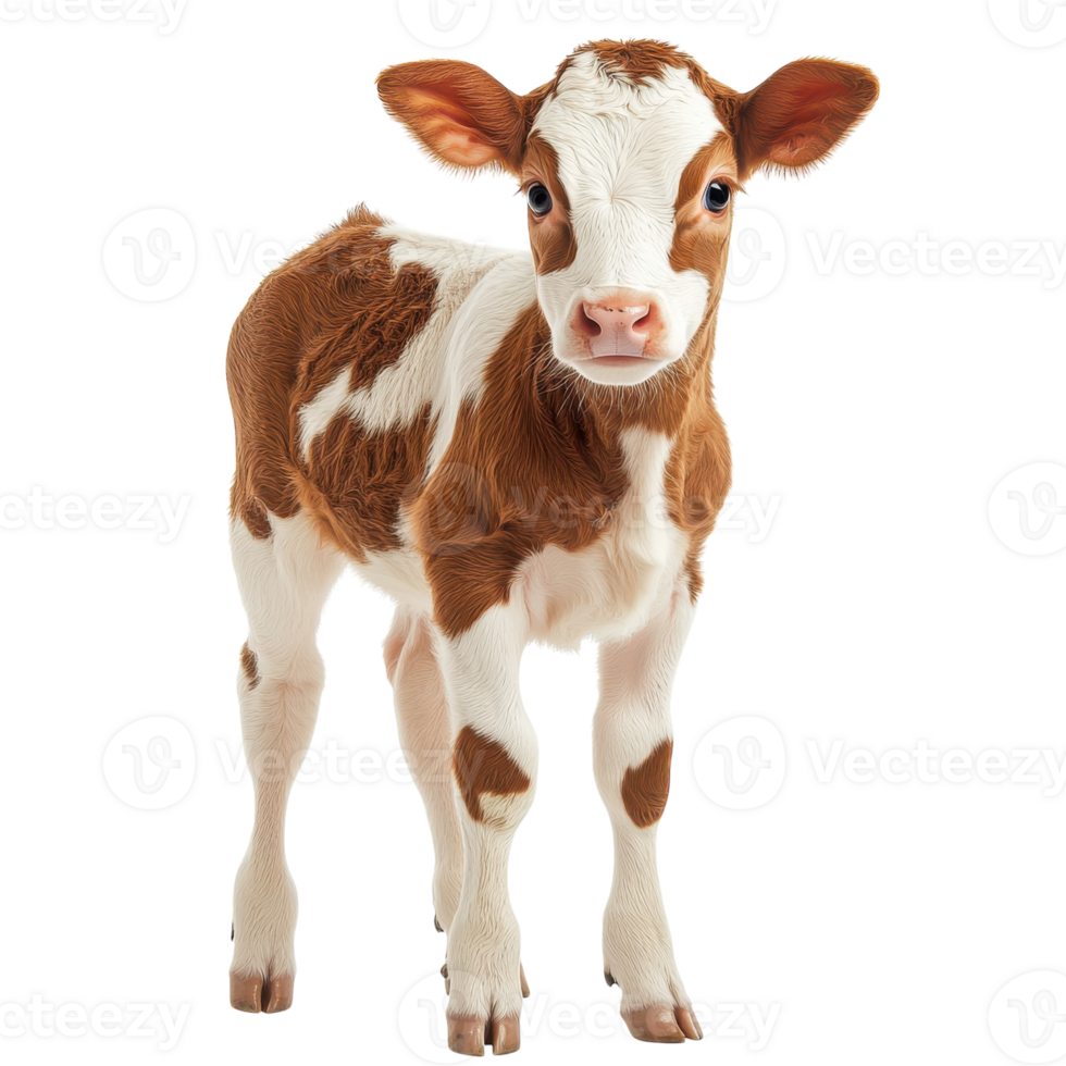 Adorable Calf Isolated on White Background on transparent background. png