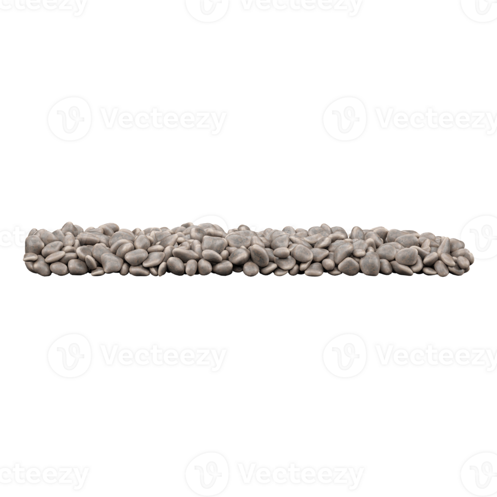 3d illustration of stone isolated on canvas from the top view png