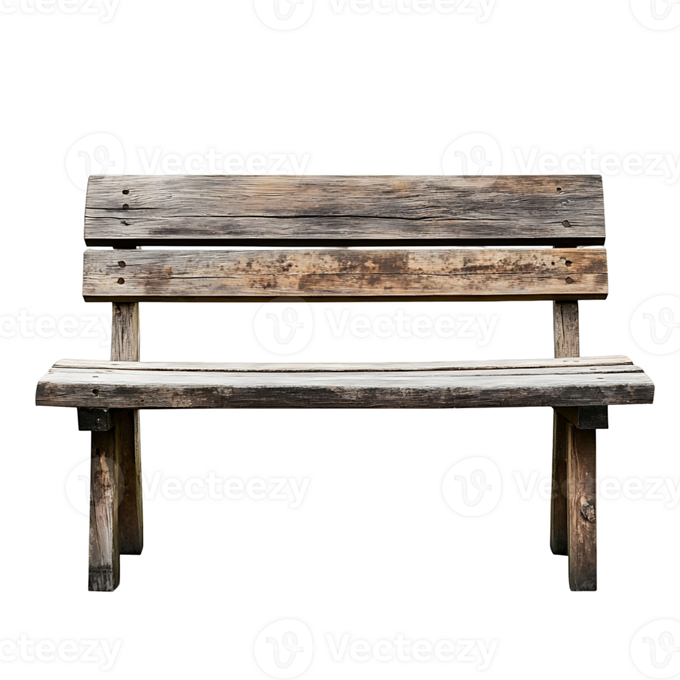 Weathered Wooden Bench png