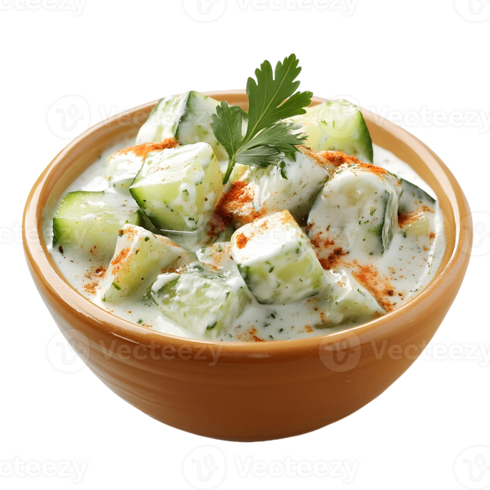 Creamy Yogurt Sauce with Diced Cucumber png