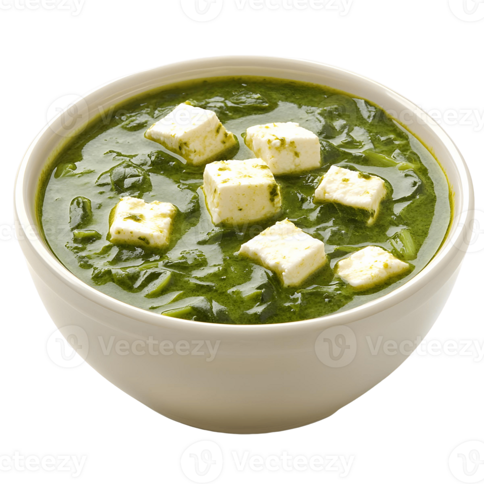 Creamy Spinach Curry with Cottage Cheese png