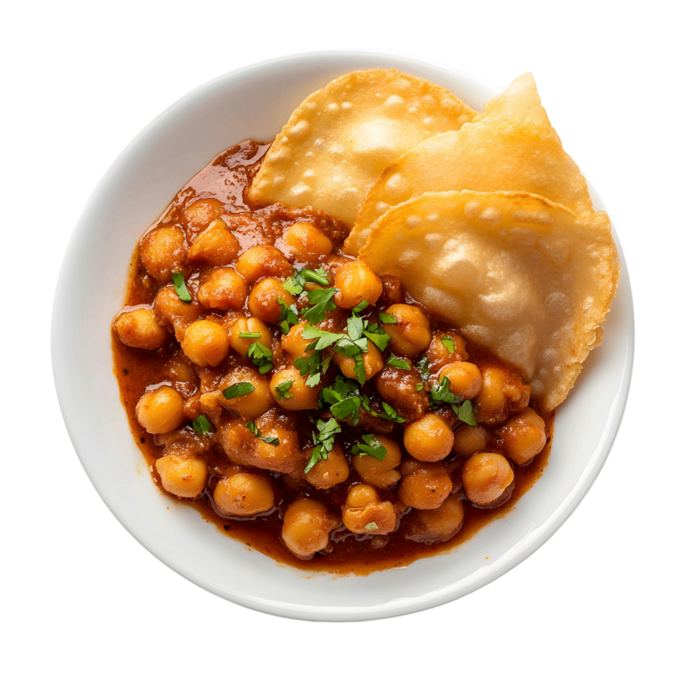 Rich Chickpea Gravy Paired with Fluffy Bread png