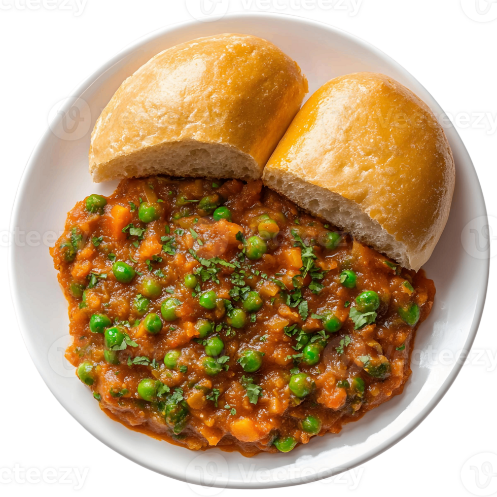 Pav Bhaji Spiced Vegetable Mash with Bread png
