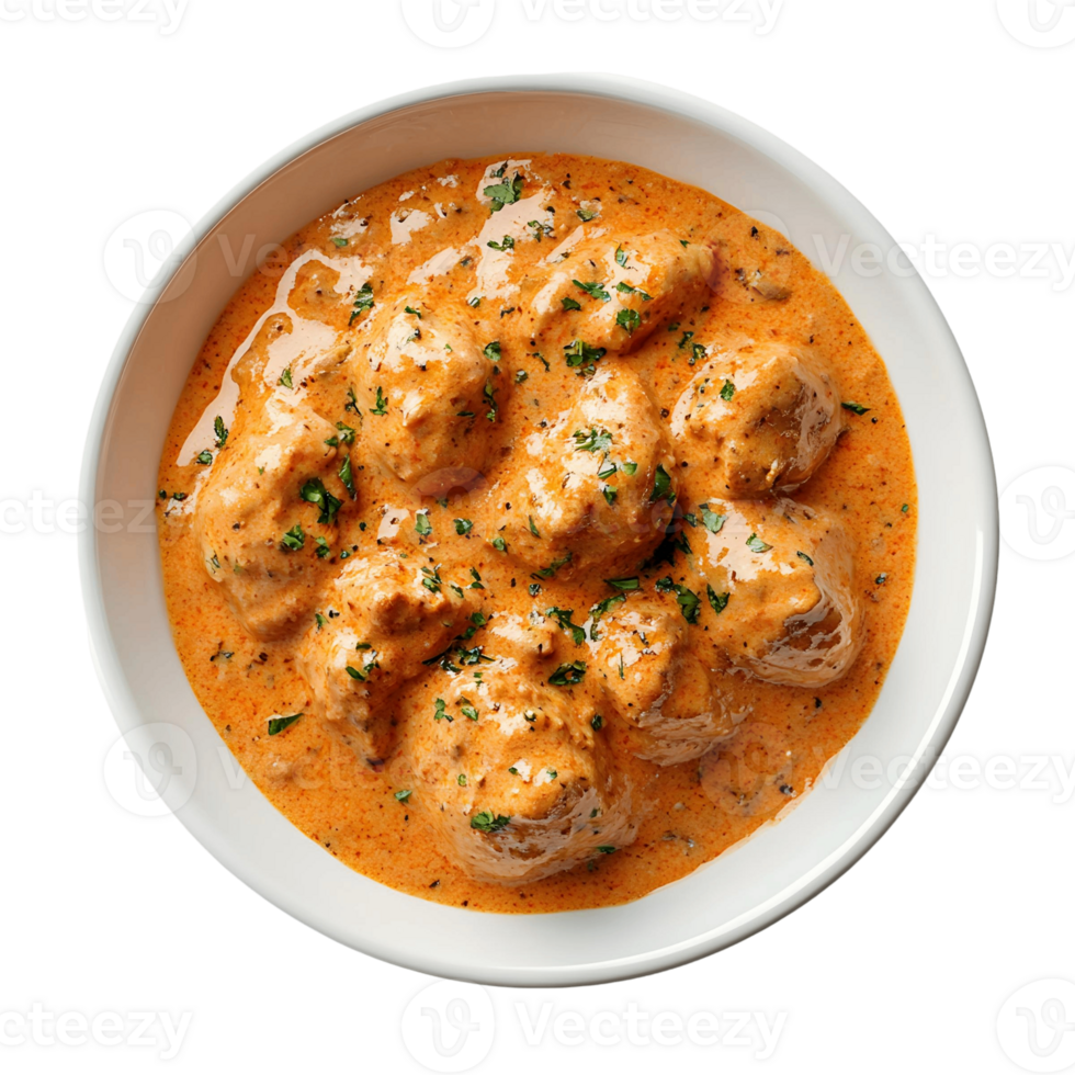 Savory Butter Chicken in Velvety Sauce png