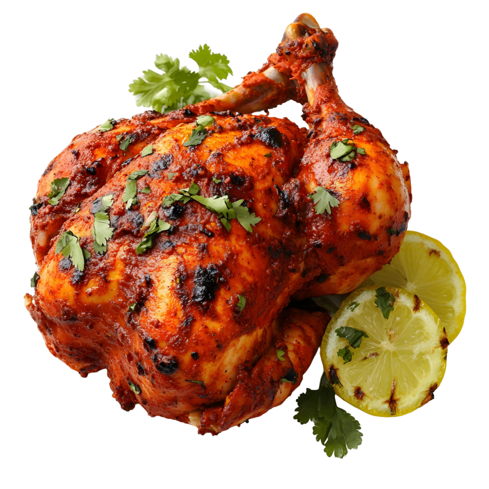 Tandoori Chicken Marinated and Clay Oven Cooked png