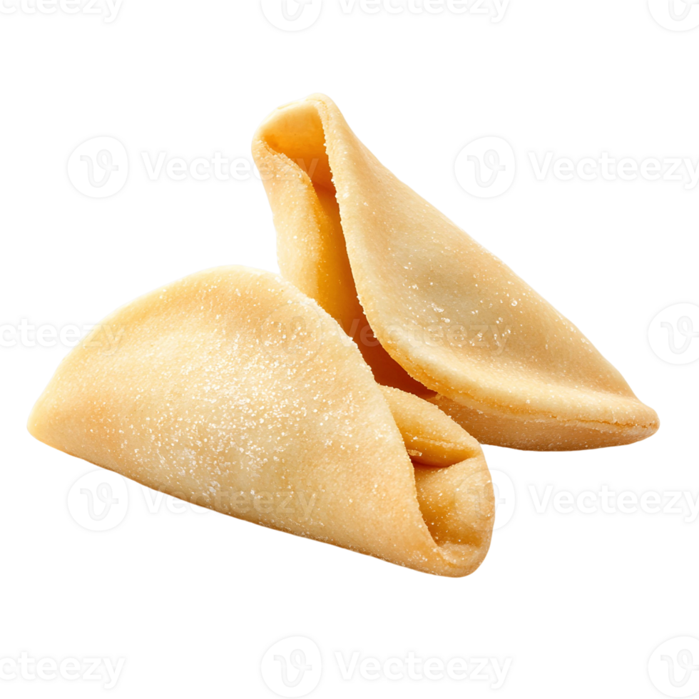 Golden Fortune Cookie with Crisp Texture png